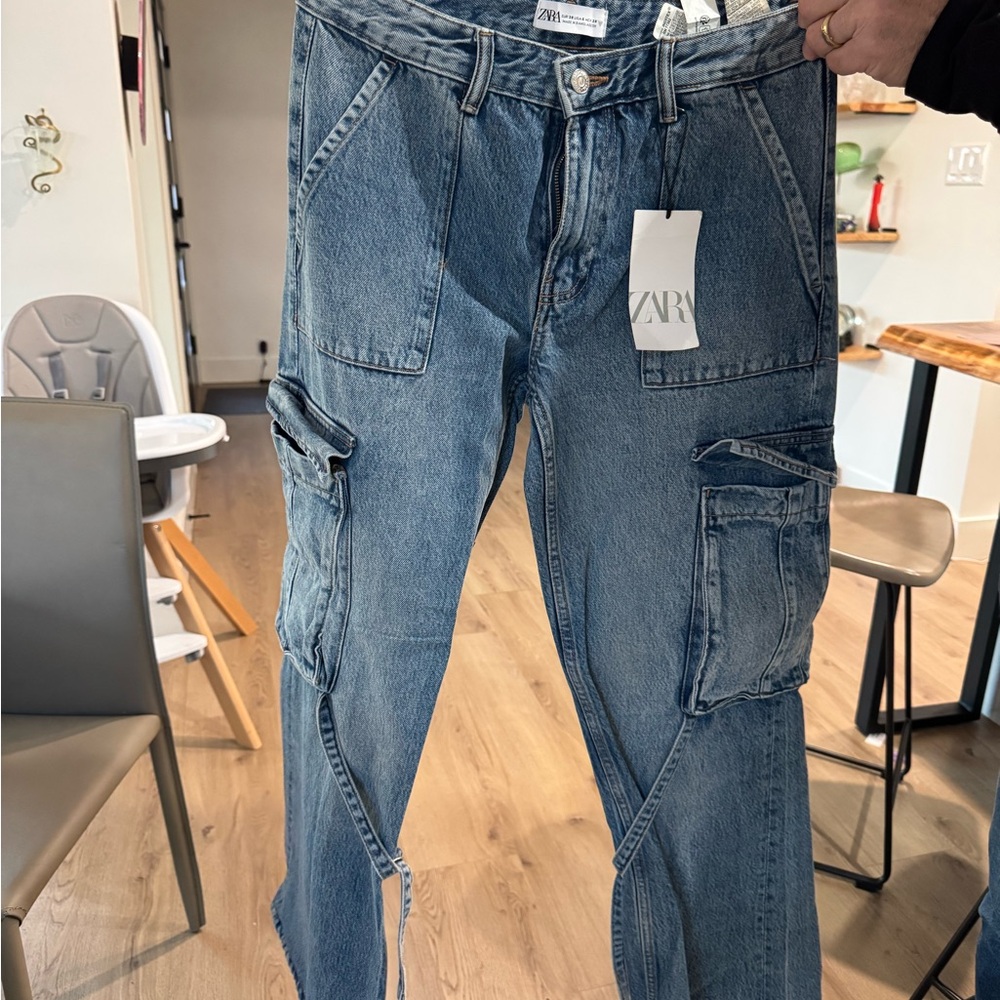 Zara women’s Denim Cargo Pants